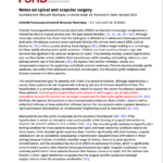 Notes on spinal and scapular surgery