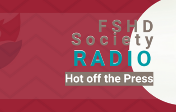 FSHD Radio Show Hot off the Press logo with microphone