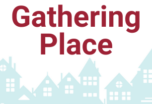 Gathering Place logo with houses for FSHD online groups