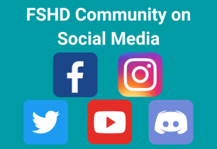 FSHD Social Media icons Facebook Instagram Twitter YouTube Discord
