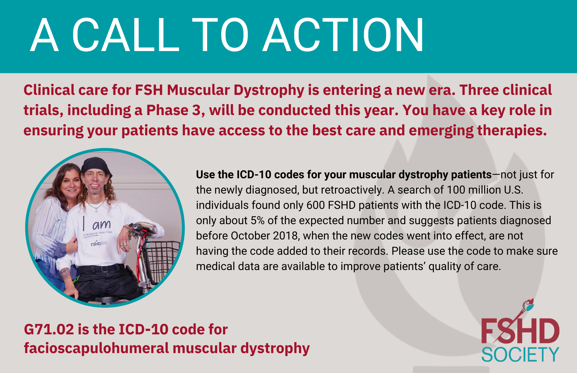 FSHD ICD code postcard