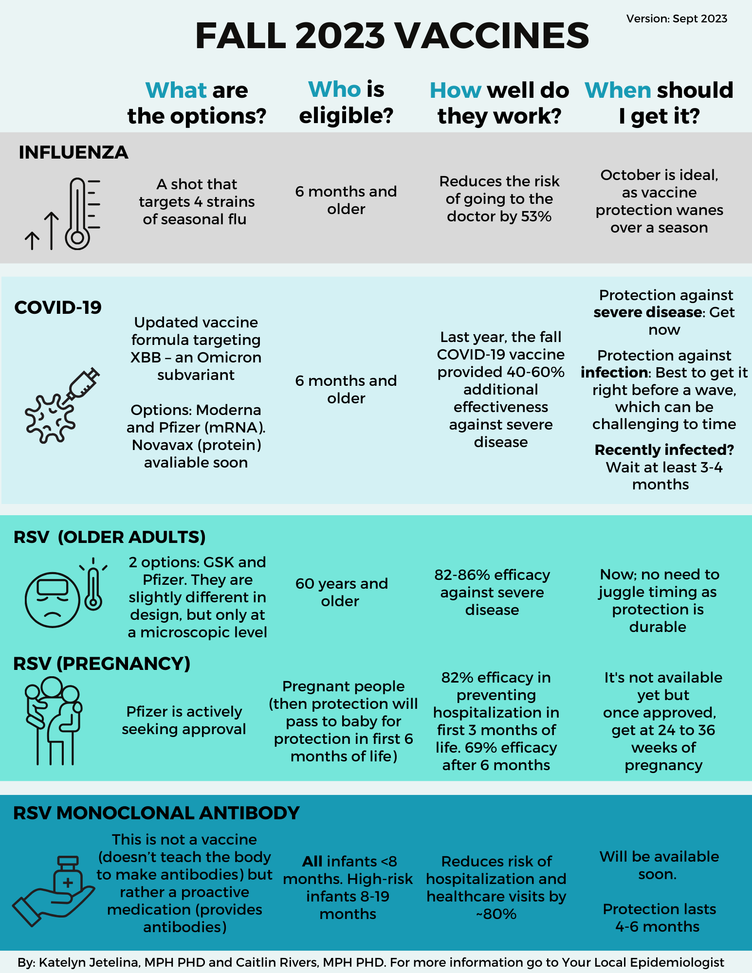 2023 Fall vaccine guide diagram