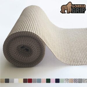 Roll of beige shelf liner