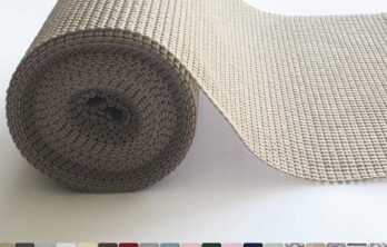 Roll of beige shelf liner