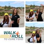 Compilation of participant selfie booth photos from the Walk & Roll.