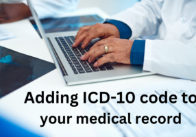 Adding ICD-10 code to medical record